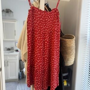 Red Floral Women's Dress